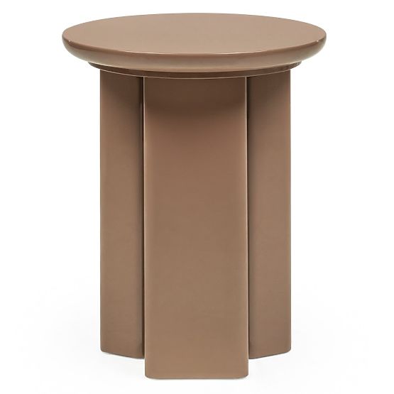 Bočný stolík Brie 40 cm, svetlohnedý, mocha, lesklý