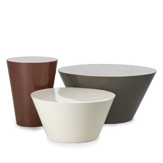 Bočný stolík Eclipso, 40 cm, bordovo-hnedý, lesklý