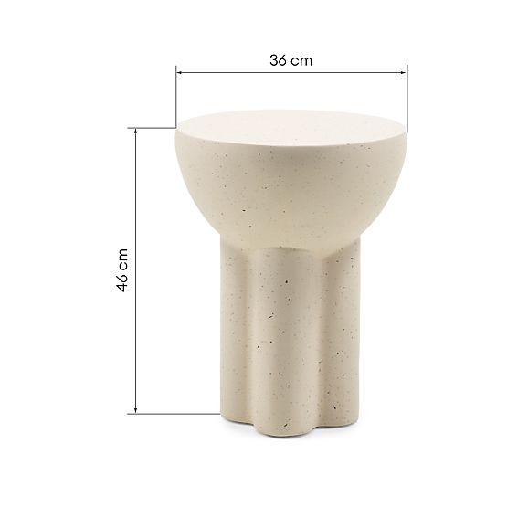 Bočný stolík Poppy, betónový, efekt žuly