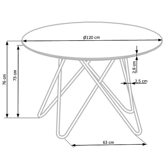 BONELLO stôl, doska - sivý mramor, nohy - zlaté (2p=1ks)