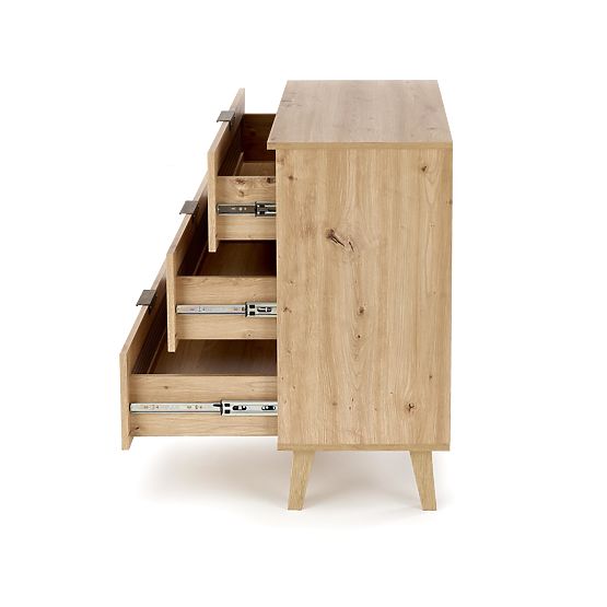 BORNEO KM-2 komoda dub artisan/čierna