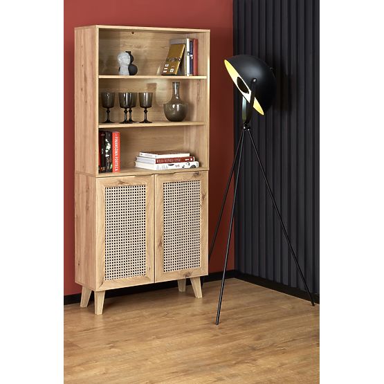 BORNEO REG-1 regál dub artisan/čierny (2p=1ks)