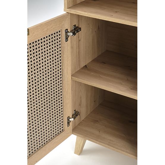 BORNEO REG-1 regál dub artisan/čierny (2p=1ks)