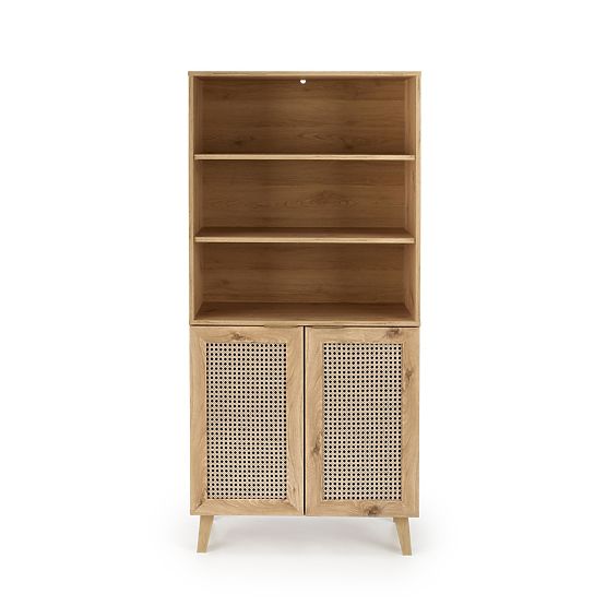 BORNEO REG-1 regál dub artisan/čierny (2p=1ks)