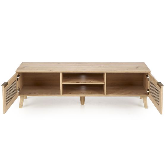 BORNEO RTV-1 TV stolík dub artisan/čierny (1p=1ks)