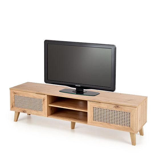 BORNEO RTV-1 TV stolík dub artisan/čierny (1p=1ks)