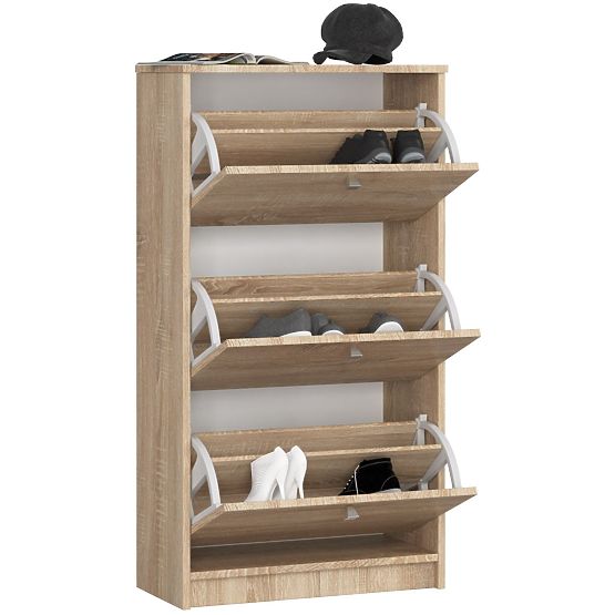 BOTNÍK 3 VÝKLOPNÉ DVERE 60 cm DUB SONOMA