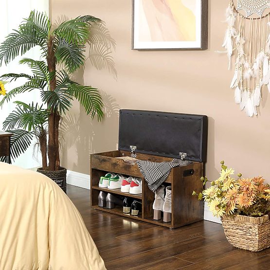 Botník s lavicou LOFT drevený