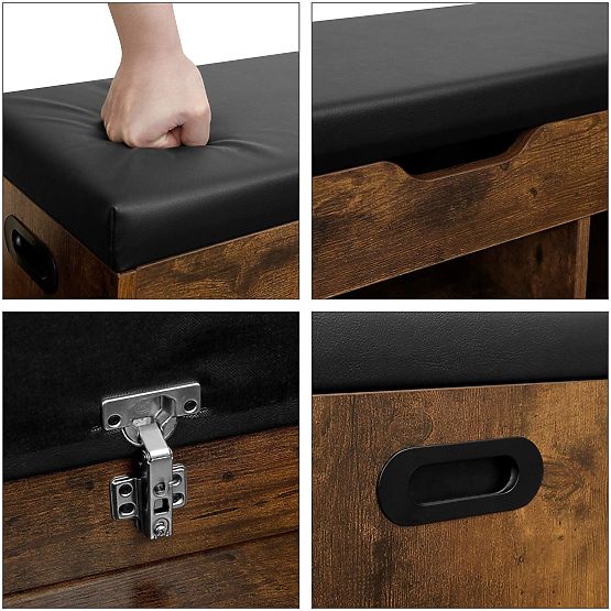 Botník s lavicou LOFT drevený