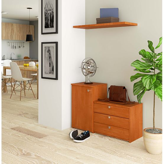 Botník S16 s komodou 3 výklopné dvere - jelša