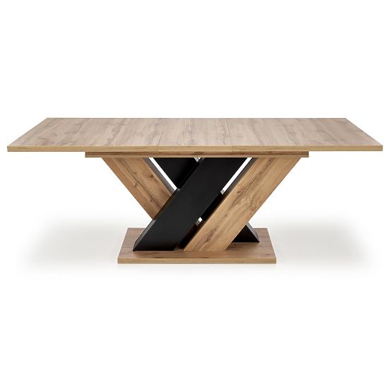 BRANDON rozkladací stôl 160-200/90 cm dub wotan/čierny