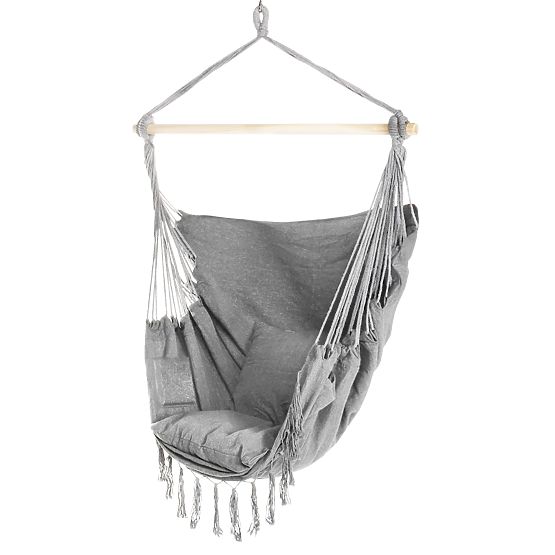 Brazílska hojdacia stolička BAHIO sivá