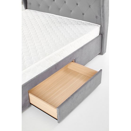 Čalúnená posteľ 160x200 SABRINA - tmavo šedá