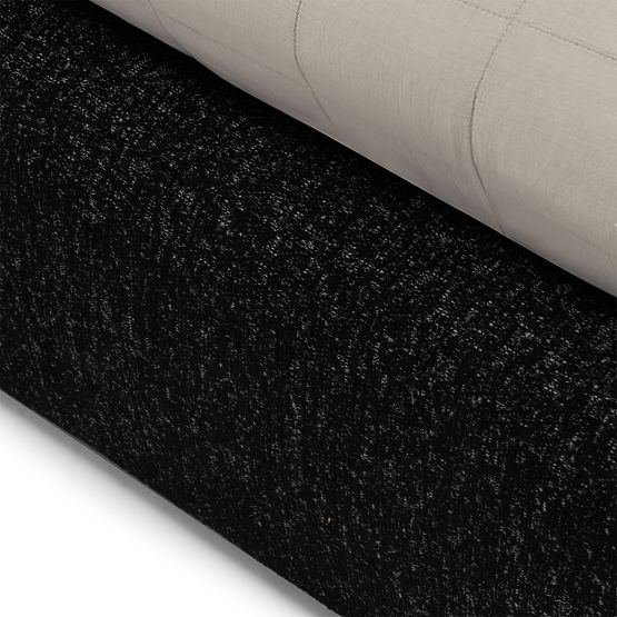 Čalúnená posteľ Fencee 160x200 cm, s roštom, zaoblená, čierna