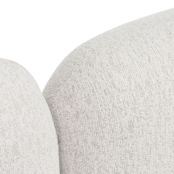 Čalúnená posteľ Fencee 160x200 cm, s roštom, zaoblená, svetlo béžová