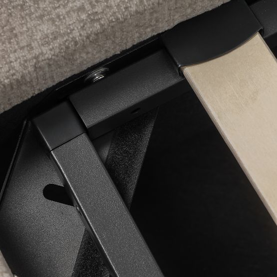 Čalúnená posteľ Luno 160x200 cm, s roštom a úložným priestorom, svetlo béžová, zaoblená