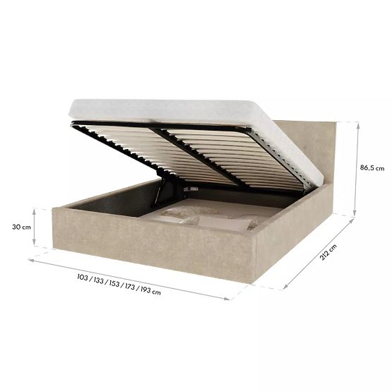 Čalúnená posteľ TULSA 160 x 200 cm - Žltá