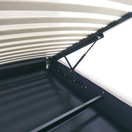 Čalúnená posteľ Yunar 180x200 cm, s roštom a úložným priestorom, béžová