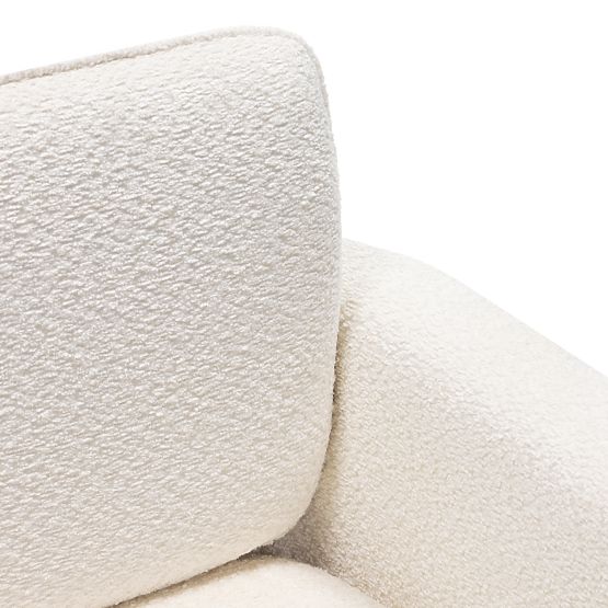 Čalúnená stolička Campat biela, zaoblená