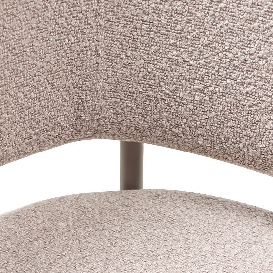 Čalúnená stolička Lamu béžová, bouclé