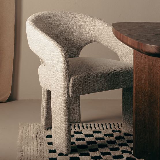 Čalúnená stolička Nuria béžovo-krémová