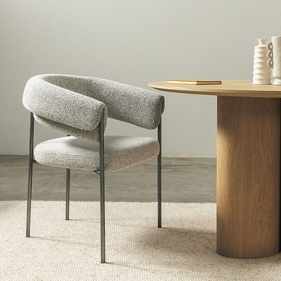 Čalúnená stolička Portia sivá