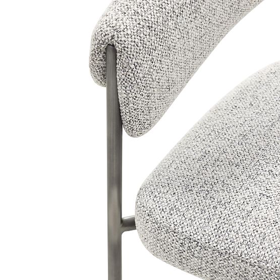 Čalúnená stolička Portia sivá