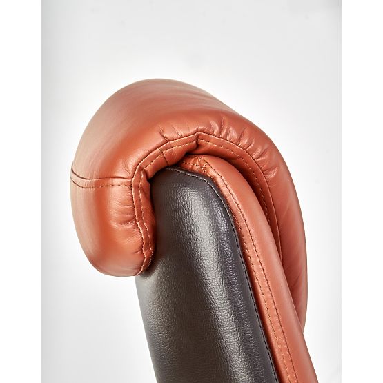 CALVANO kancelárske kreslo tmavo hnedá / svetlo hnedá