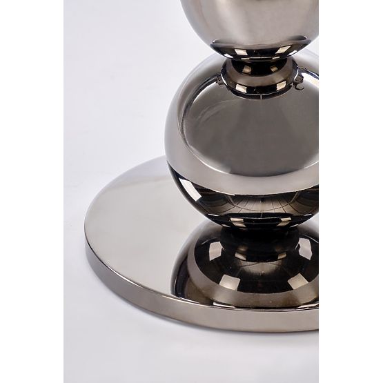 CARLA konferenčný stolík, čierny / strieborný (1p=1ks)