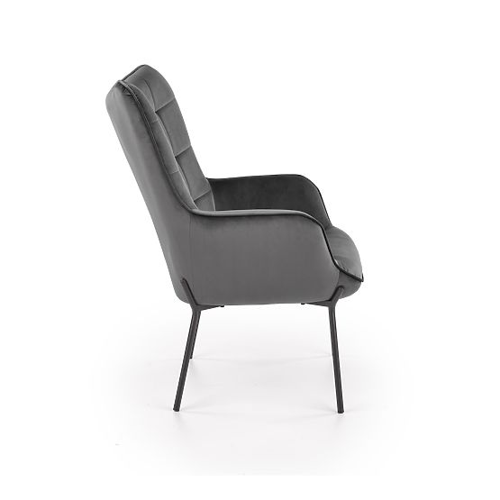 CASTEL relaxačné kreslo čierne / svetlá sivá