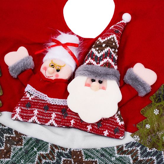 Červená podložka pod stromček YX22025 80 cm