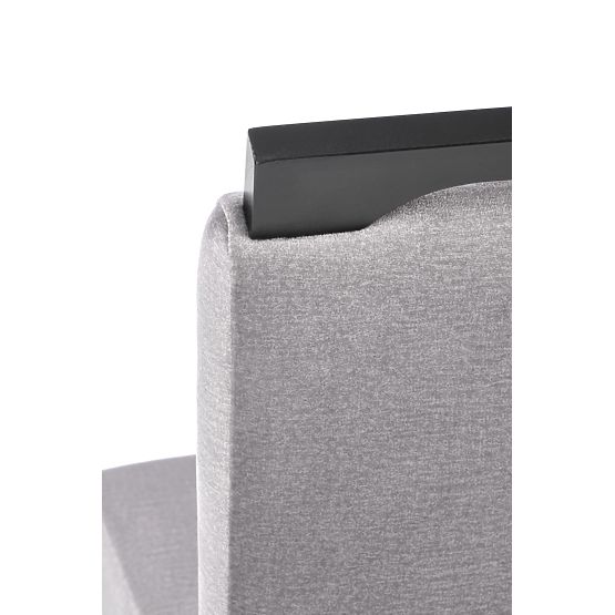 CLARION 2 stoličky čierne / poťah: MONOLITH 85 (popol) (1p=2ks)