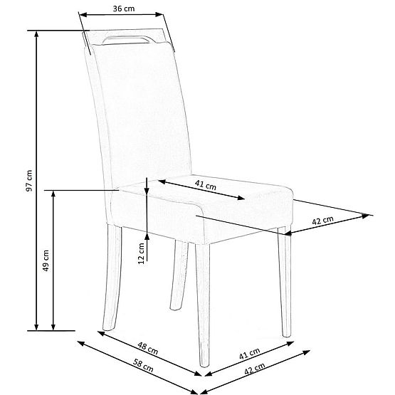 CLARION stolička dub medový / poťah: RIVIERA 91 (1p=2ks)