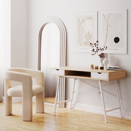 Dekoratívne závesné zrkadlo Giovanni 170x80 cm, biele, zaoblené