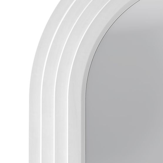 Dekoratívne závesné zrkadlo Giovanni 170x80 cm, biele, zaoblené