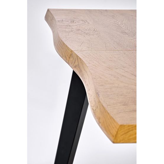 DICKSON 2 rozkladací stôl 150-210/90 cm, doska - prírodná, nohy - čierne (2p=1ks)