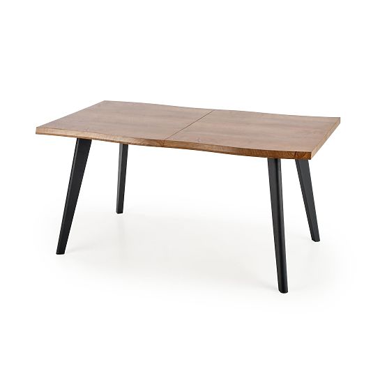 DICKSON rozkladací stôl 120-180/80 cm, doska - prírodná, nohy - čierne (2p=1ks)