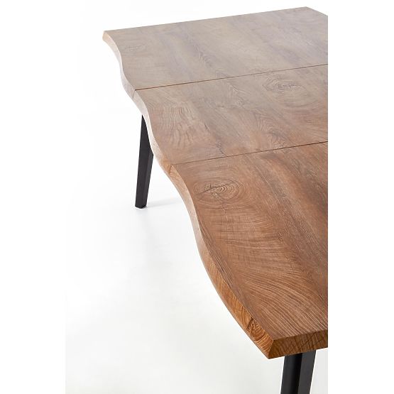 DICKSON rozkladací stôl 120-180/80 cm, doska - prírodná, nohy - čierne (2p=1ks)