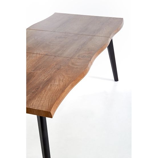 DICKSON rozkladací stôl 120-180/80 cm, doska - prírodná, nohy - čierne (2p=1ks)