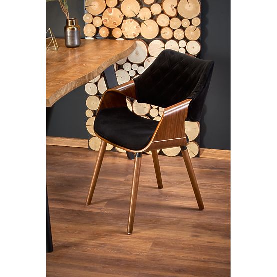 DICKSON rozkladací stôl 120-180/80 cm, doska - prírodná, nohy - čierne (2p=1ks)