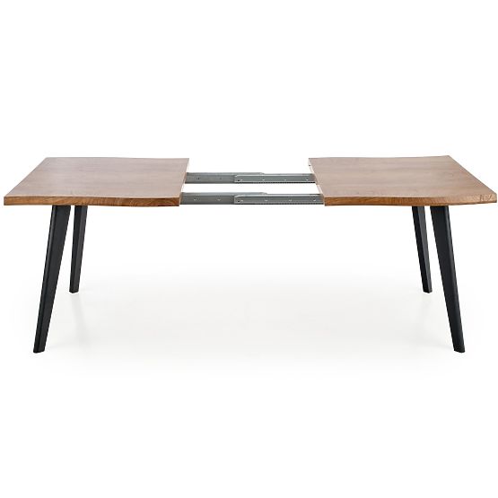 DICKSON rozkladací stôl 120-180/80 cm, doska - prírodná, nohy - čierne (2p=1ks)