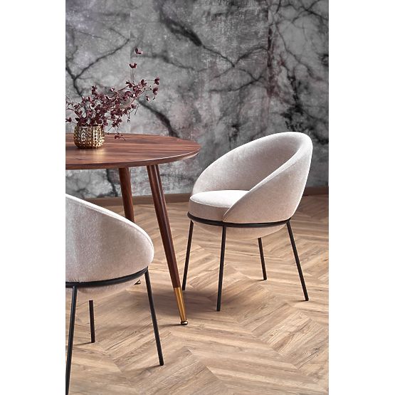 DOMENICO stôl doska - orech, nohy - orech / zlatá (2p=1ks)