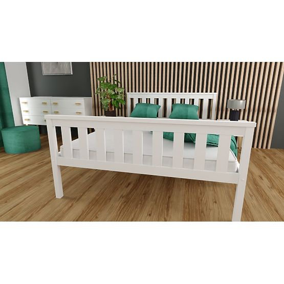 Drevená posteľ Aga 200 x 90 cm - biela