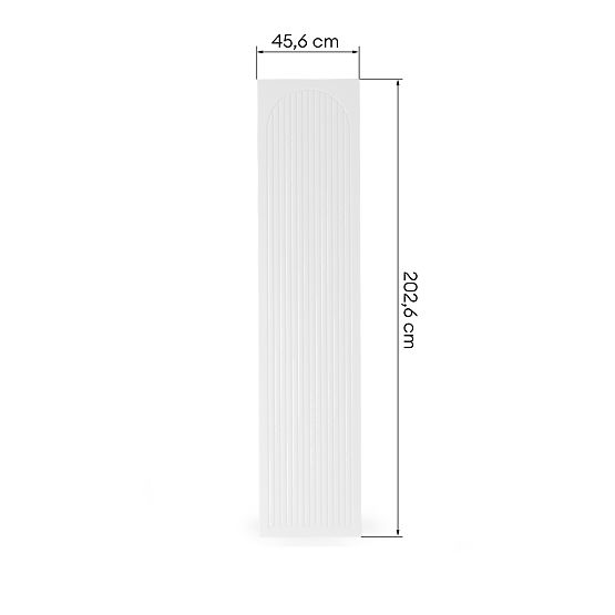 Dvere ku skrini Neroli, 45,6 cm, oblúkové drážky, biela, ľavá