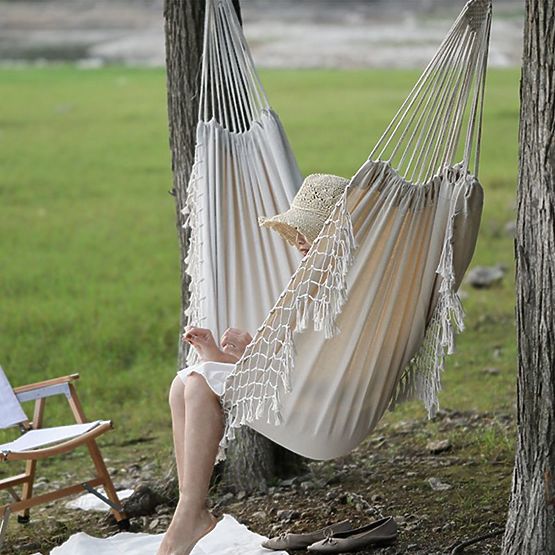 Dvojmiestna pletená lanová hojdacia sieť 400256