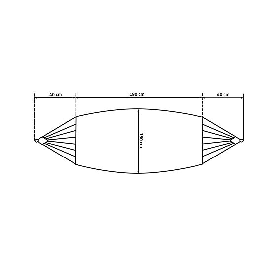 Dvojmiestna pletená lanová hojdacia sieť 400256