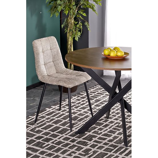 EDGAR stôl, doska - orechová, nohy - čierne (2p=1ks)