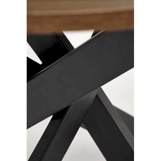 EDGAR stôl, doska - orechová, nohy - čierne (2p=1ks)