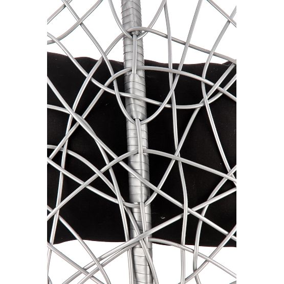 EGGY záhradné kreslo sivé / čierne (3p=1ks)