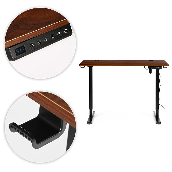 Elektricky nastaviteľný stôl 120x60 cm, výška nastaviteľná 72-117 cm ModernHome